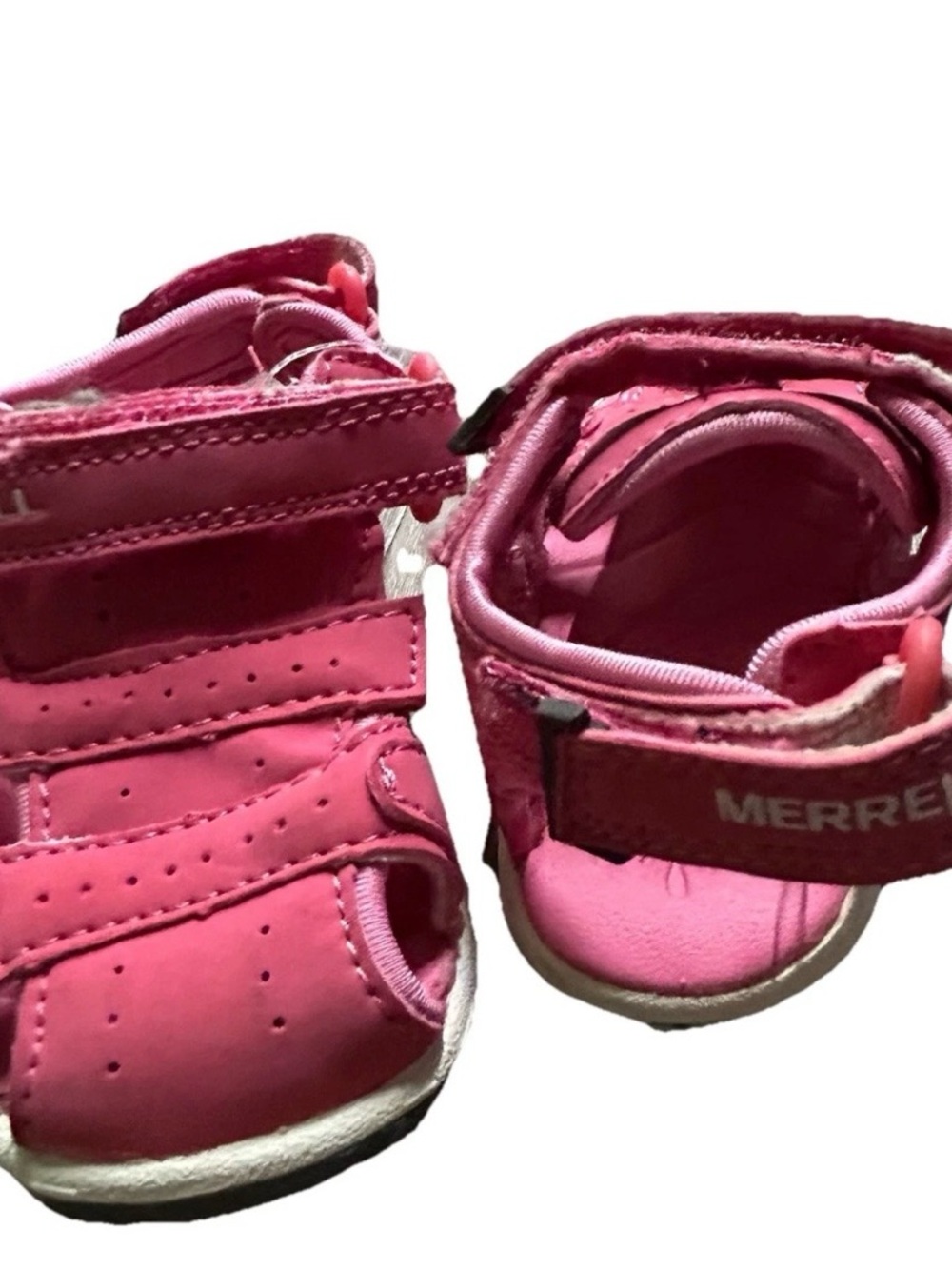 NWOT Toddler Girl Merrell Pink Summer Sandal Water Shoe Size 4 First Walker - Picture 3 of 4